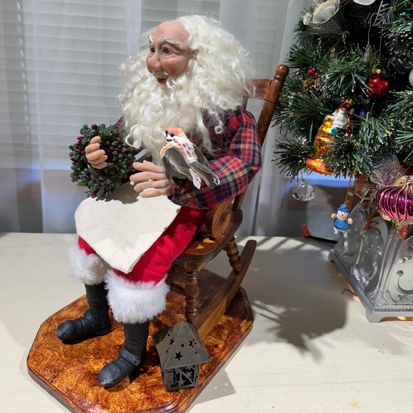 Santa Dools Hand Made santa sculpt glass eyes Mohair hair sculpt hands and boots